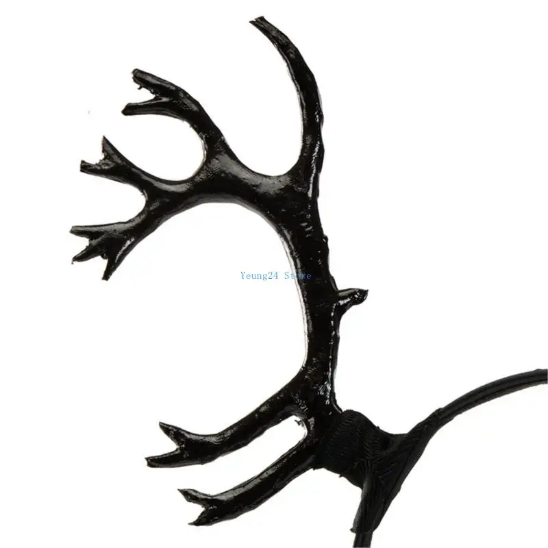 P8DB ゴシックアントラーホーンコスプレパーティー漫画コスプレハロウィン漫画ロールプレイ衣装プロムパーティーライブショー帽子