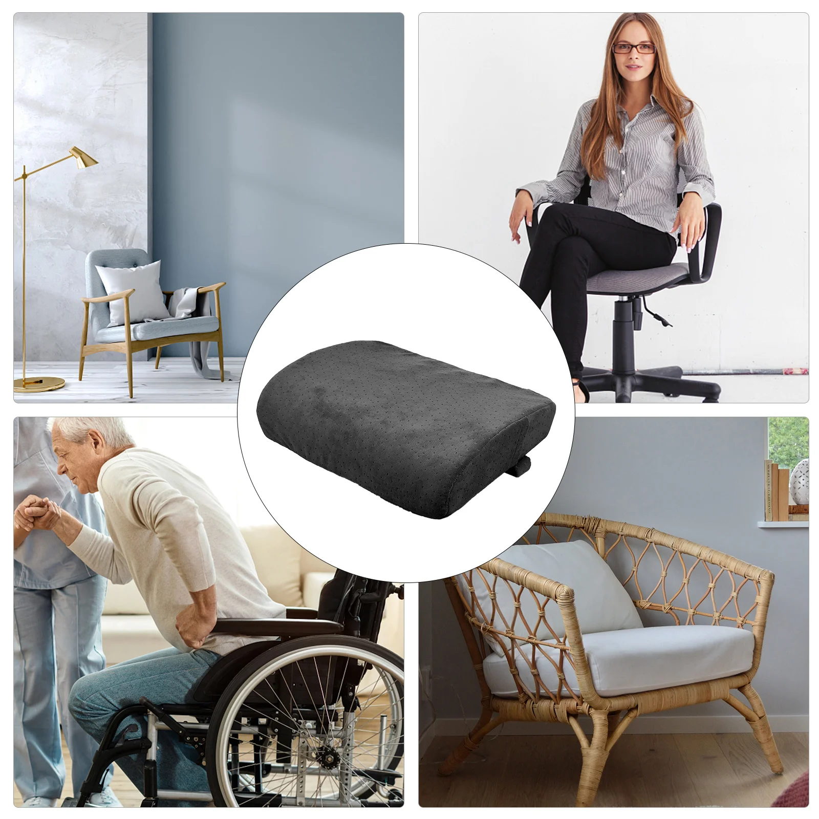 

1Pcs Lumbar Cushion Memory Foam Waist Pillow Soft Skinfriendly Longlasting Use Perfect for Beds Sofas Car Seats