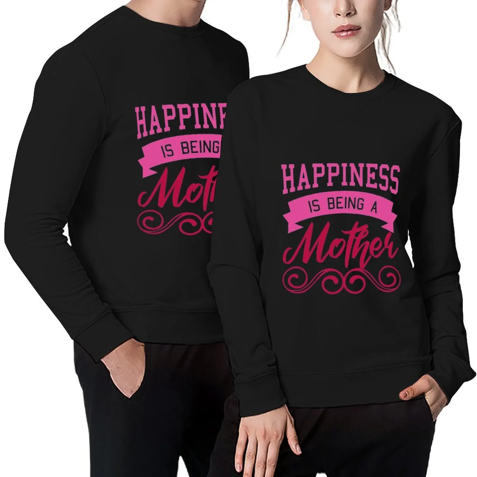 

Being Mom Is Happiness Mom Mothers Day Gifts Pullover mens clothes graphic t shirts men autumn new products sweatshirt