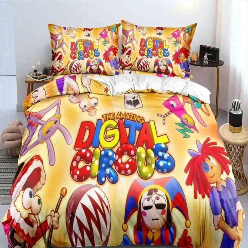 

THE AMAZING DIGITAL CIRCUS Cartoon Bedding Set Double Twin King Duvet Cover Comforter Pillowcase Boys Girls Adults Bedroom