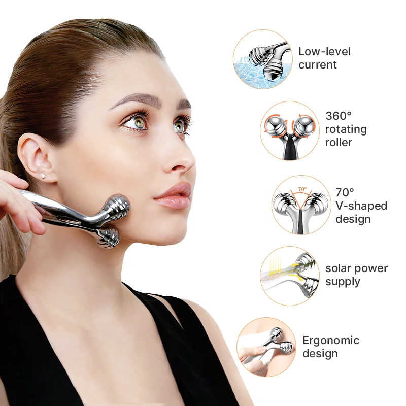 スマートライブラリー TOUCHBeauty フェイシャルローラー マイクロカレントマッサージャー リフティング コラーゲンブースト 痛み緩和 ポータブルデバイス T