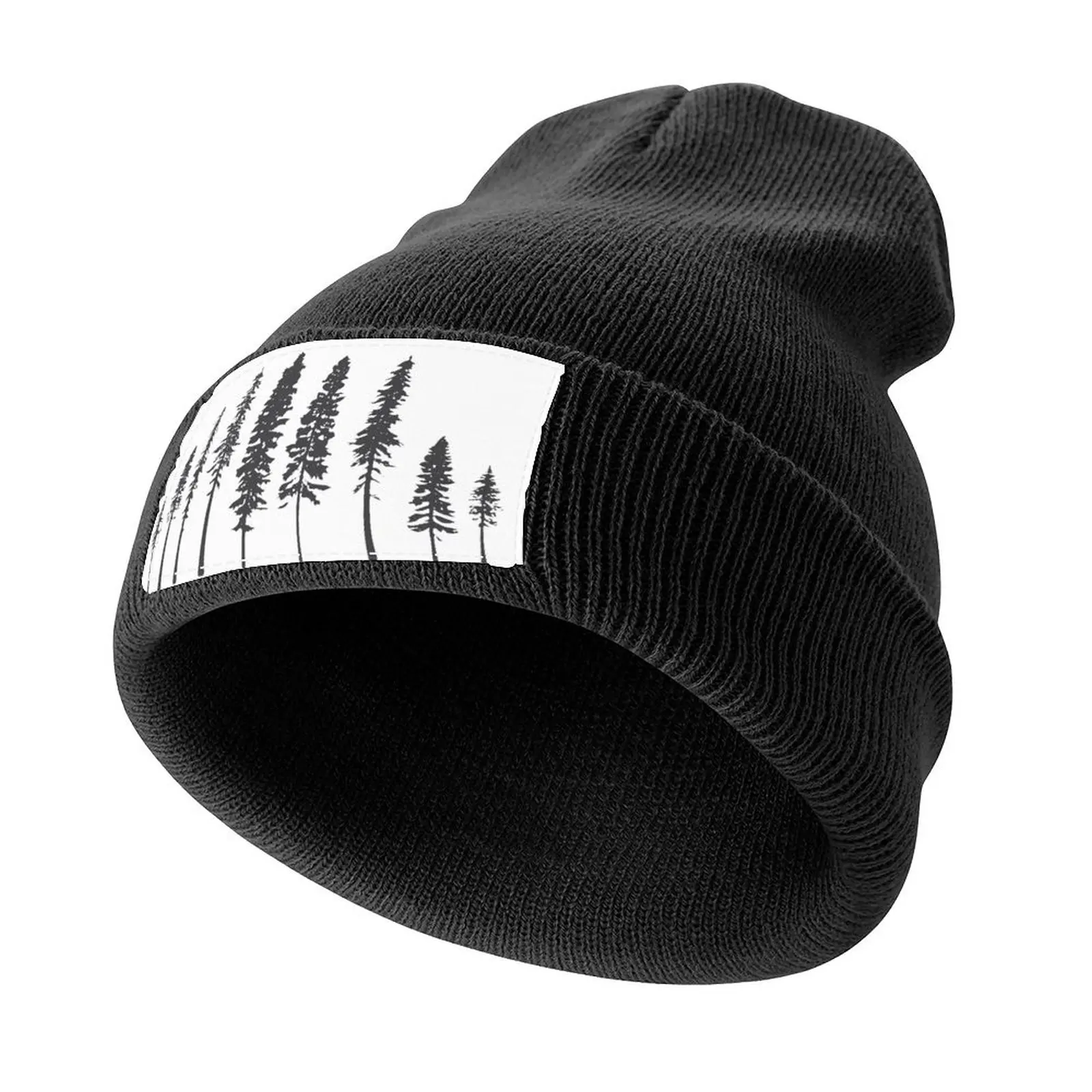 

Silhouettes of Redwood Trees Knitted Cap black Kids Hat Man Women's