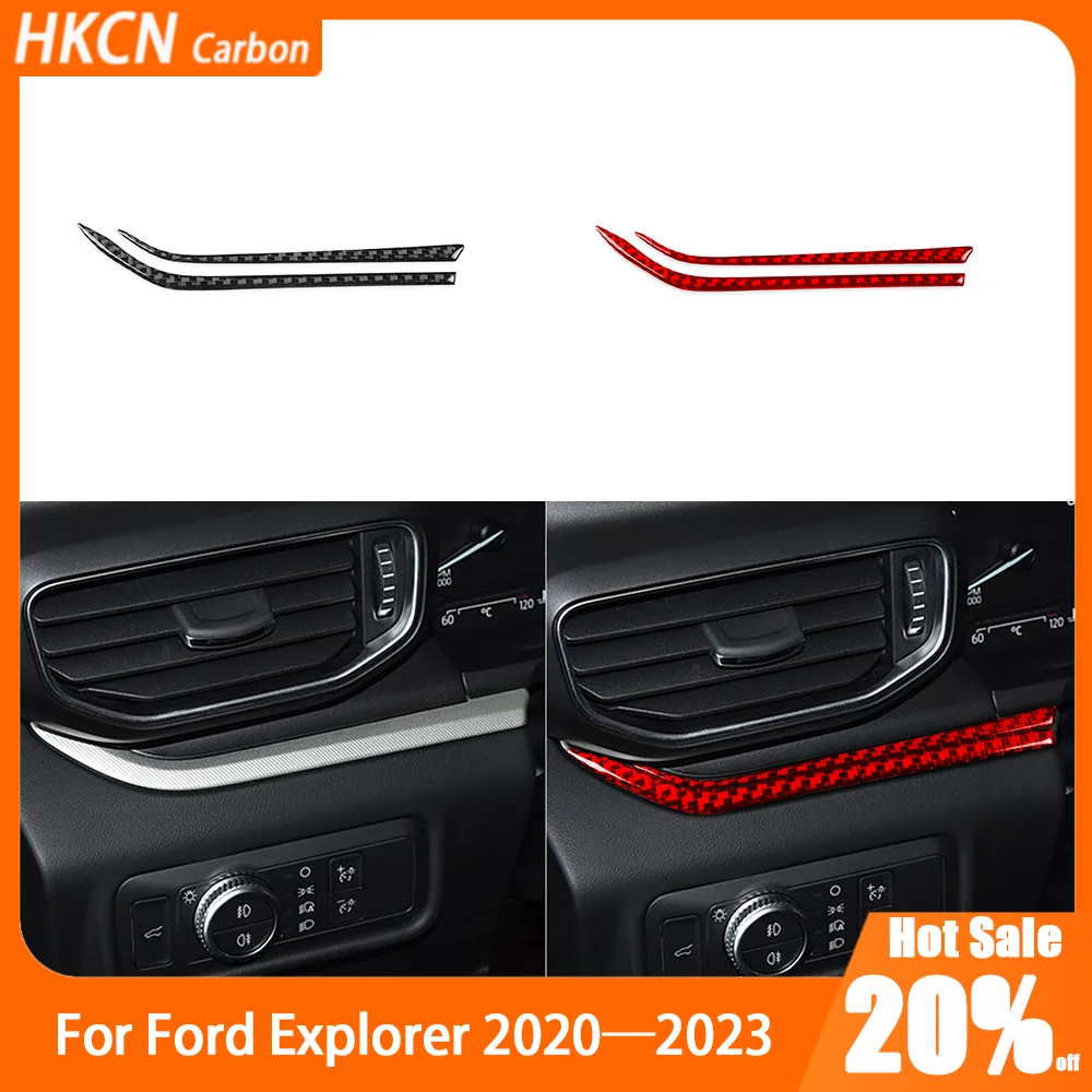 

Carbon Fiber Drivers Left Side Decorative Strip Car Accessories Interior Cover Trim Modified Sticker For Ford Explorer 2020—2023