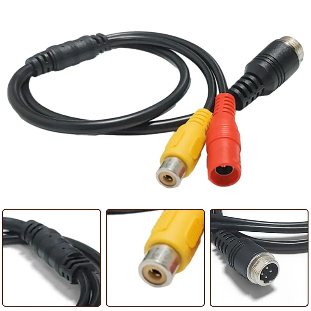 Suitable For Most Cars Aviation Head Adapter Cable PVC Copper for rca Adapter Cable for rca DC Cable 4Pin Aviation Head