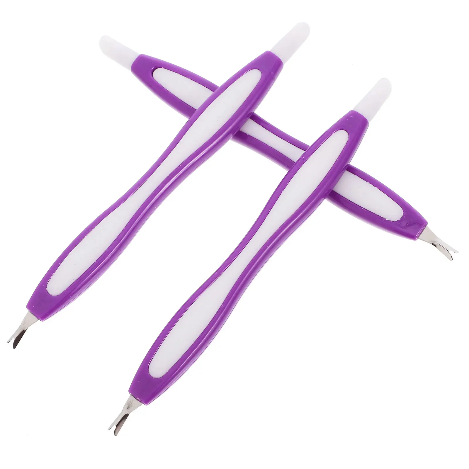 Fourchette d'élimination des peaux mortes des ongles en acier inoxydable, éplucheur de cuticules, grattoir, outil de manucure Portable essentiel pour pédicure Nail Art 3 pièces