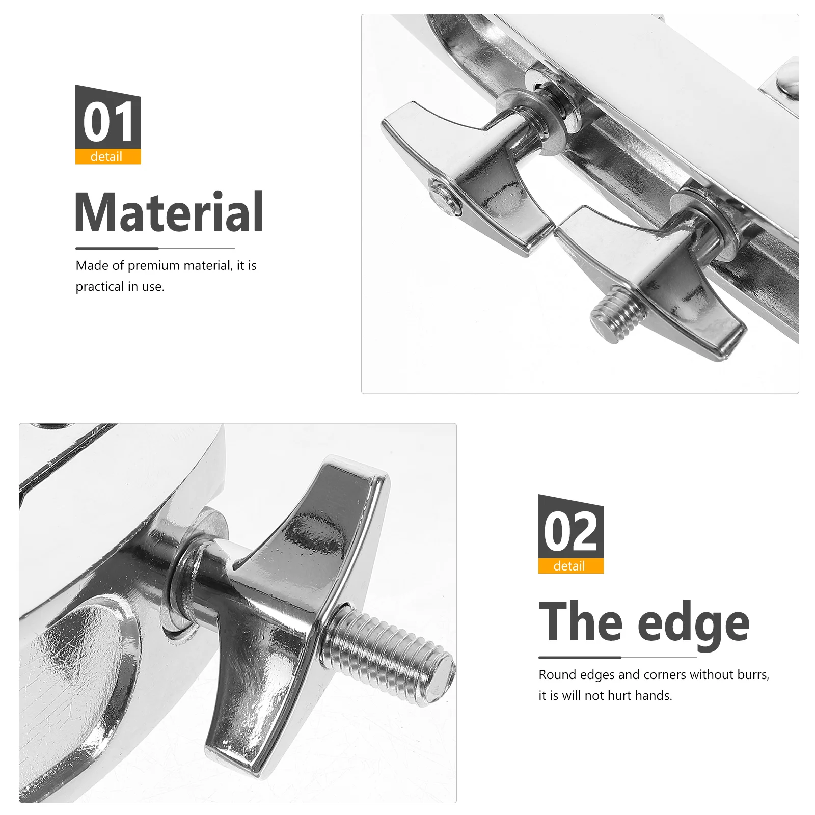 

Set Bass Clamp Extension Stand Mounting Bracket Durable Hard Material Hardware Clip Fixing Holder For Drum Kit Cowbell Extension