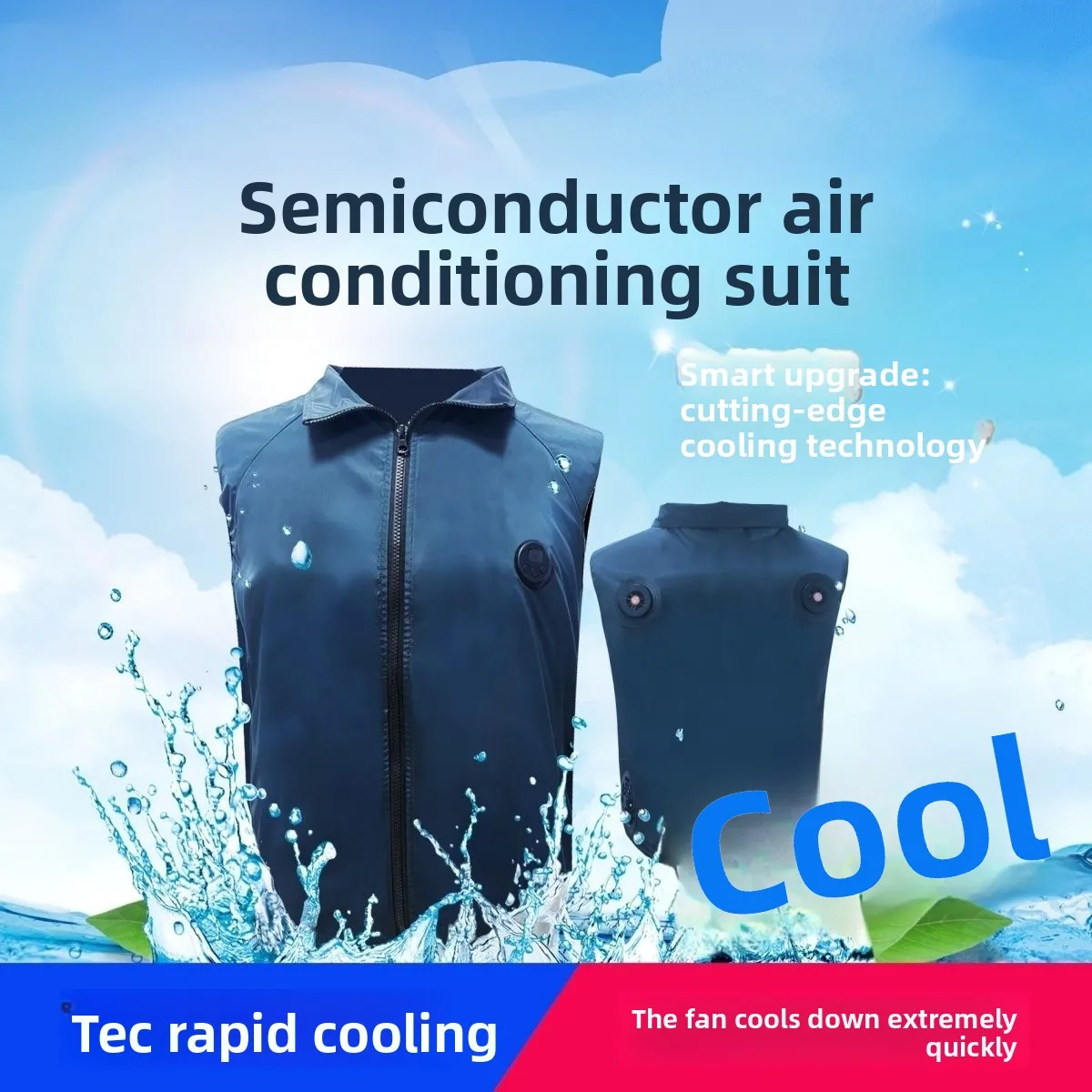 2026 TEC Semiconductor Air Conditioning Clothing Cooling Clothing Refrigeration Clothing Fan Vest Vest Outdoor