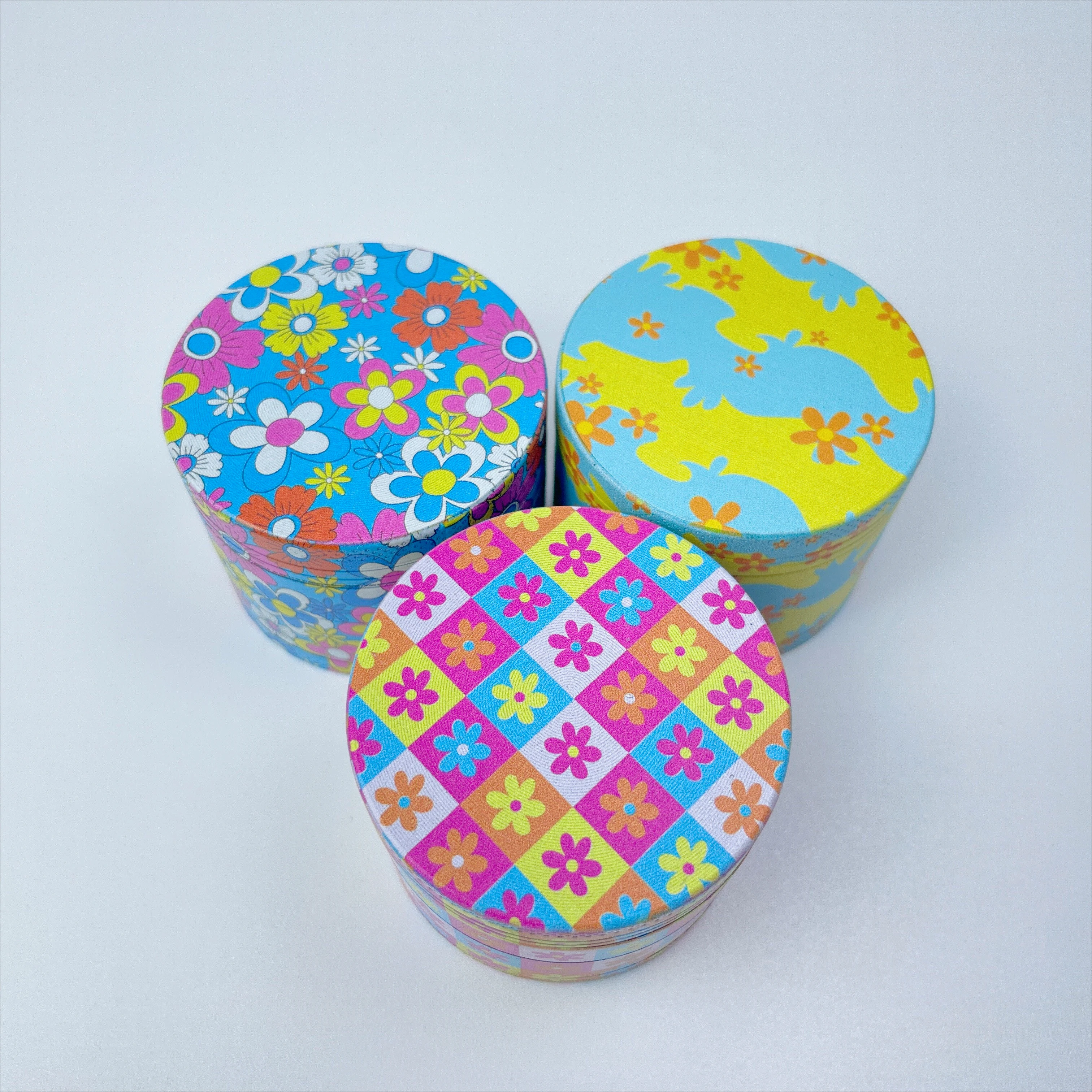 2inch/50mm Flower Themed Metal Herb Grinder Girly Gift