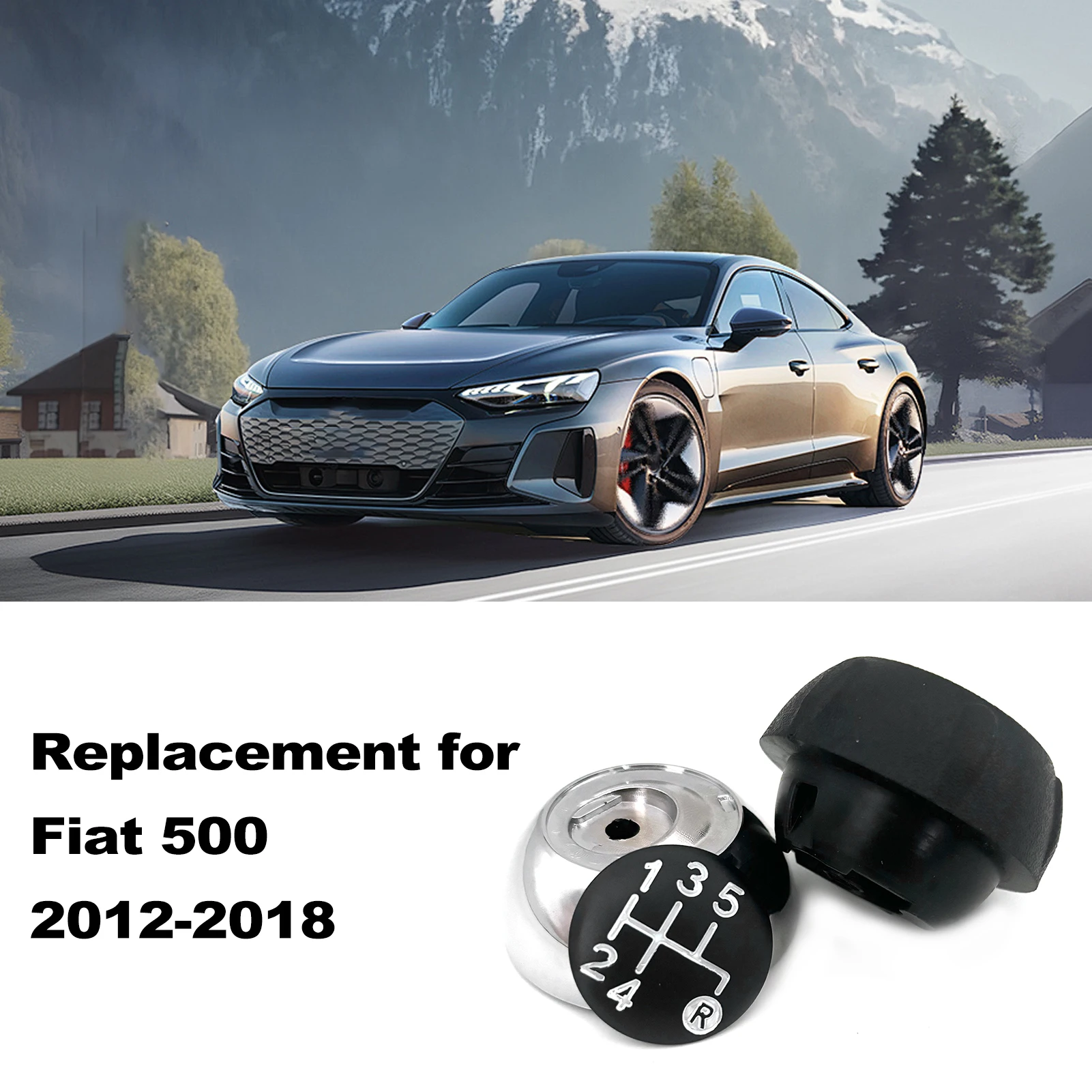 5 Speed Manual Gear Shift Knob Replacement for Fiat 500 2012-2018