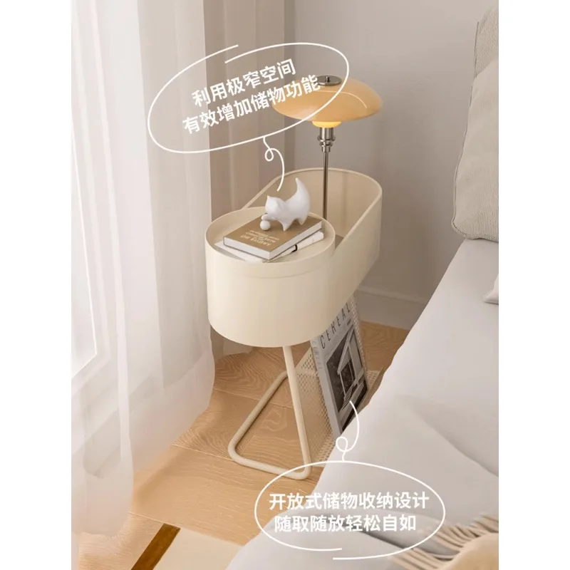 

Crack bedside table Small bedroom Extremely narrow storage Bedside table Modern simple Mini shelf Internet celebrity