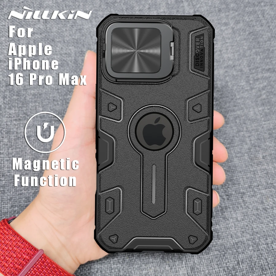 Nillkin for iPhone 16 Pro Max Case Camshield Armor Prop Case Magnetic Case Ultra Hard Magsafe Camera Protection Back Cover