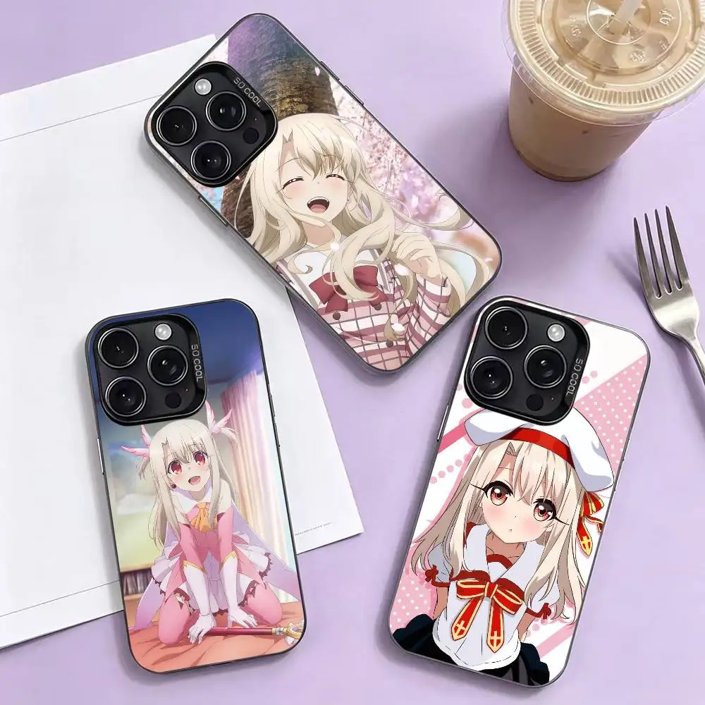 Funda para Teléfono Prisma i-Illya FGO para iPhone 17, 16, 15, 14, 13, 12, 11 Plus, Pro Max, XS, Cubierta Interior Plateada de Color