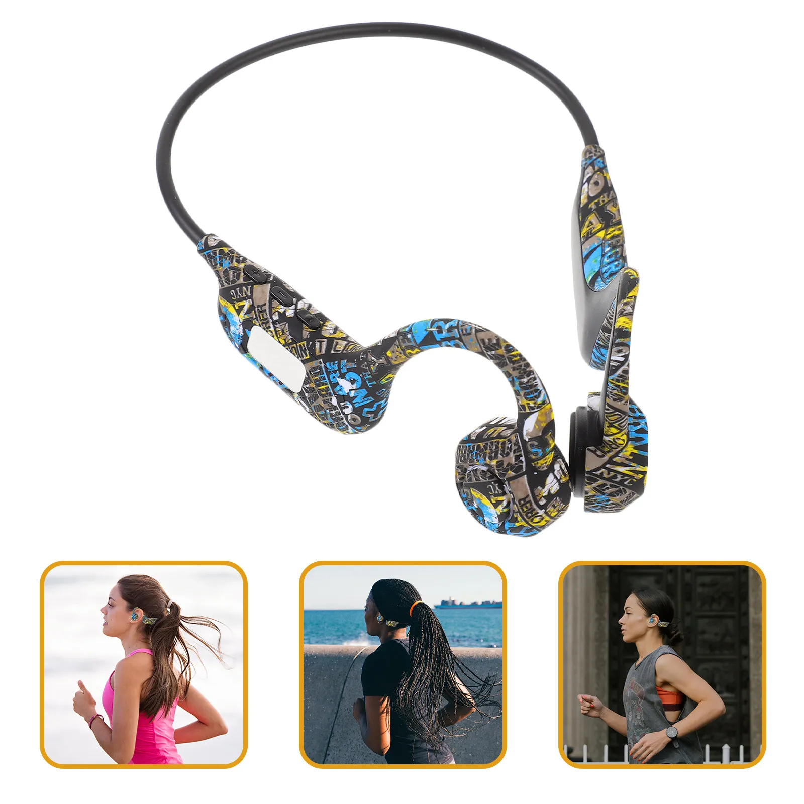 Bone Conduction Hanging Ear Wireless Headset Digital Display Sports Headphone Outdoor Exercise Stereo Earbuds Sport Headset