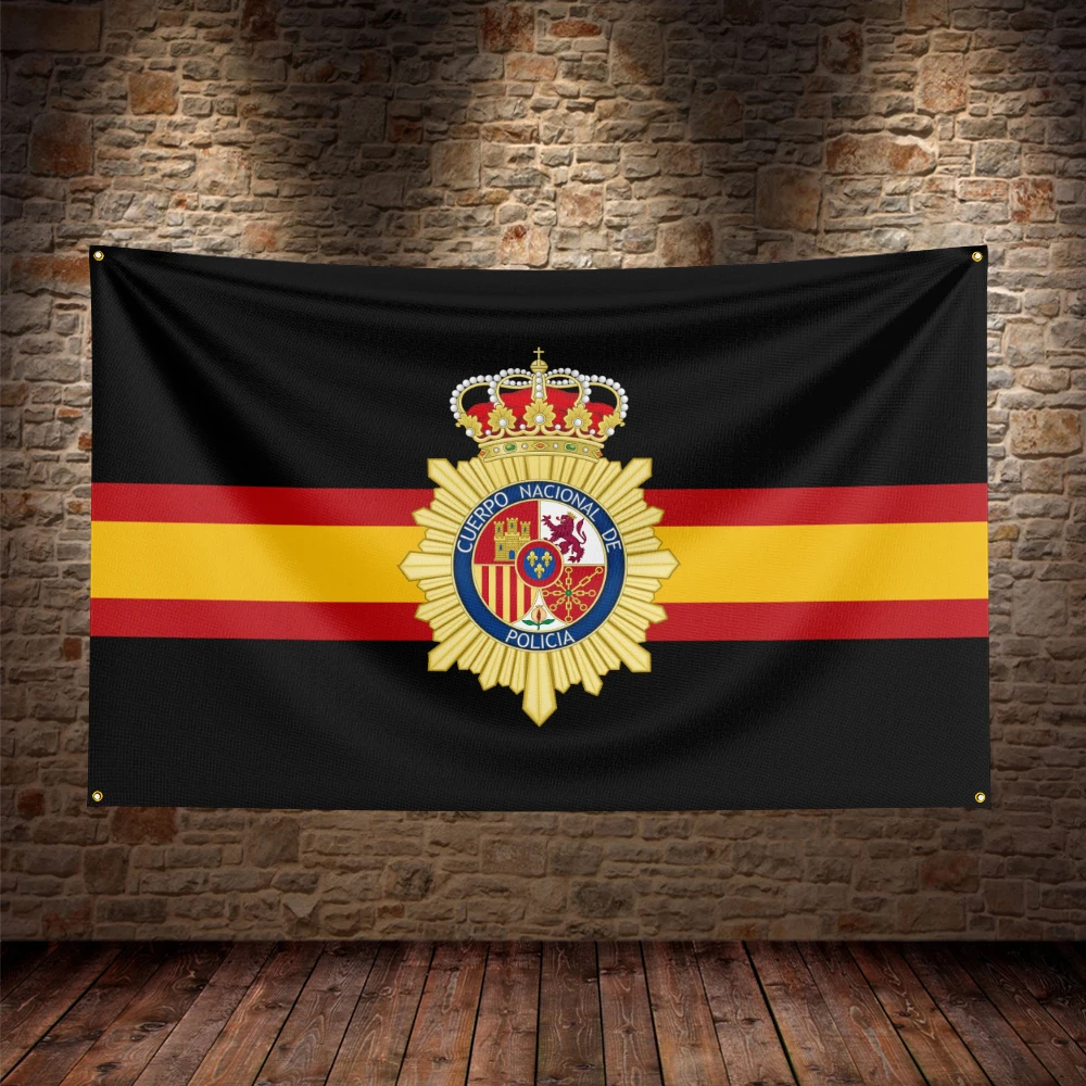 Spain National Police Flag For Decor