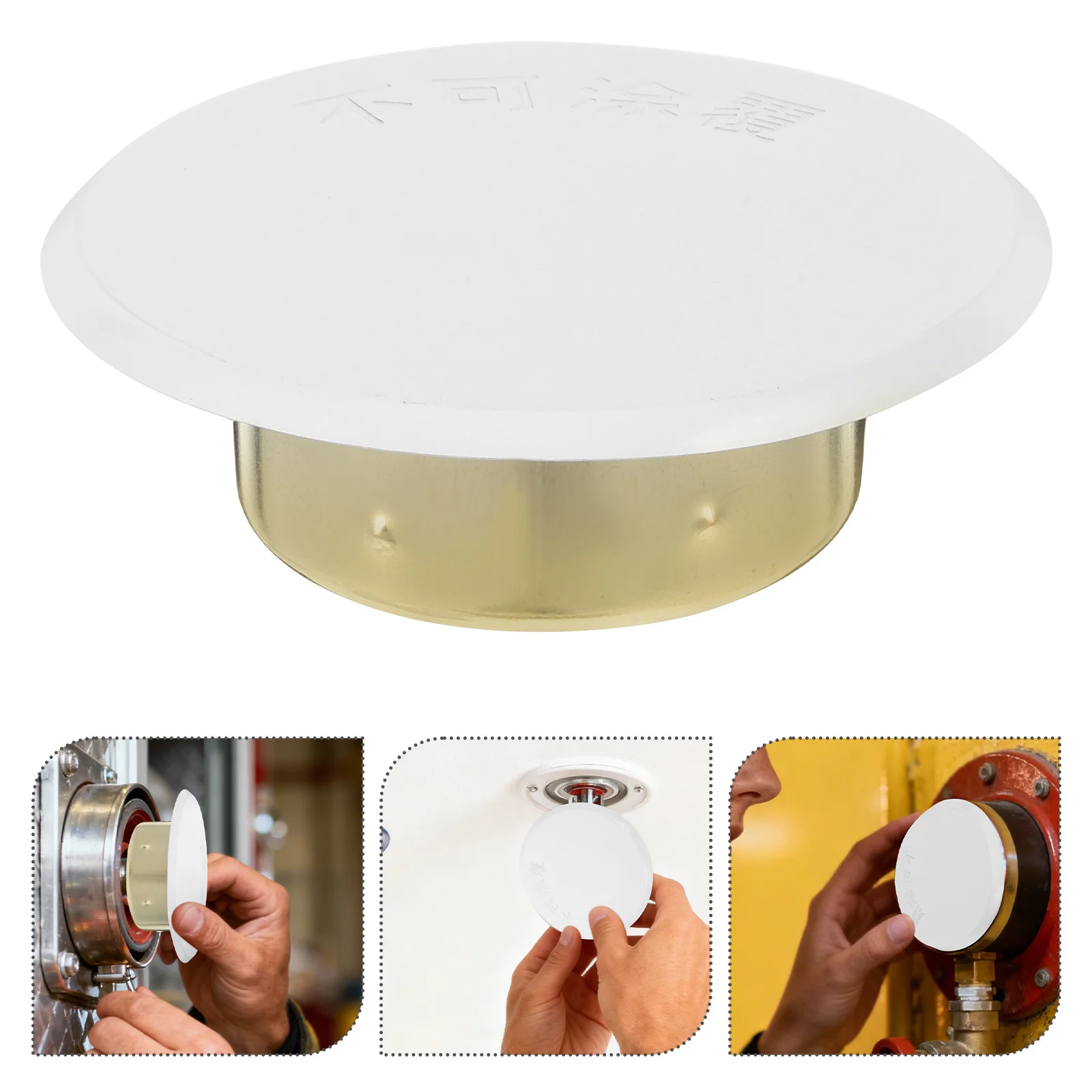 

4Pcs Flat Sprinkler Cover Plate: Concealed Fire Sprinkler Decorative Cover Universal Compatibility High Temperature Resistance