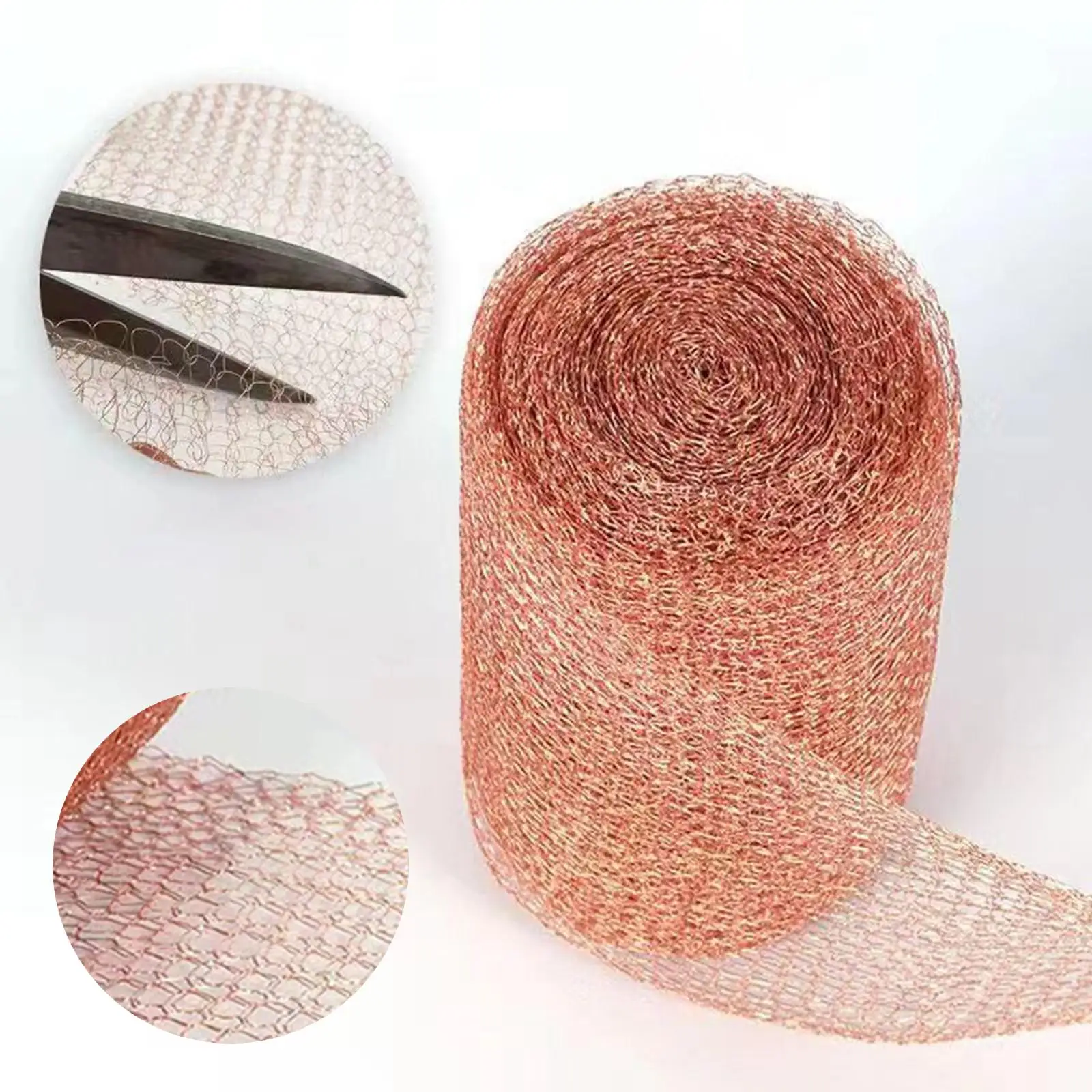 Copper Wire Mesh Agriculture Gardening Home Professional Easy to Use Distilling Gap Copper Fill Fabric Durable Copper Mesh Roll