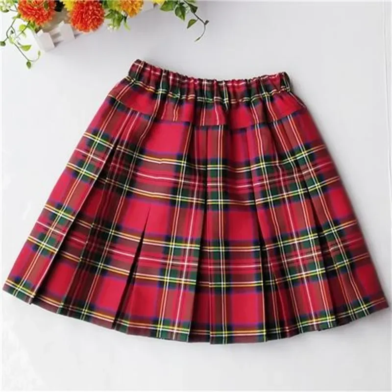 Children Clothes Kids Spring Summer Fashion Plaid Skirt Teenage Girls Pleated Skirt 2022 Costume 5 6 7 8 9 10 11 12 13 14 15 16y