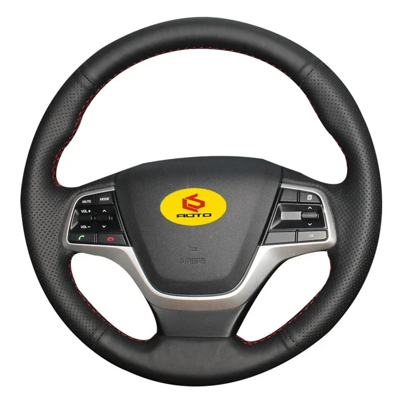 

Плетеный чехол на руль для Hyundai Elantra 4 2016-2019 Solaris 2017-2019 Accent 2018-2019 кожаный чехол на руль