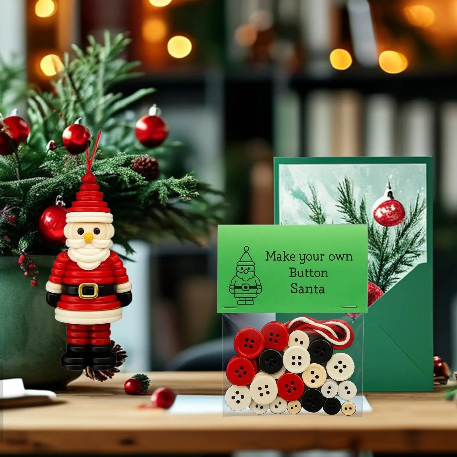 لتقوم بها بنفسك عيد الميلاد زر حلية عدة اليدوية ثلج سانتا كلوز الحرفية مجموعة زينة شجرة عيد الميلاد 2025 عطلة مهرجان الهدايا