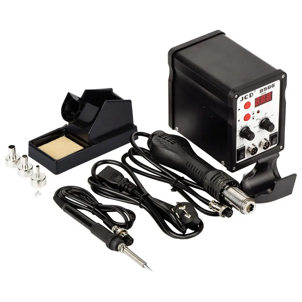 JCD 8586 SMD BGA Rework Station 2 in 1 Digital Display Hot Air Soldering Station