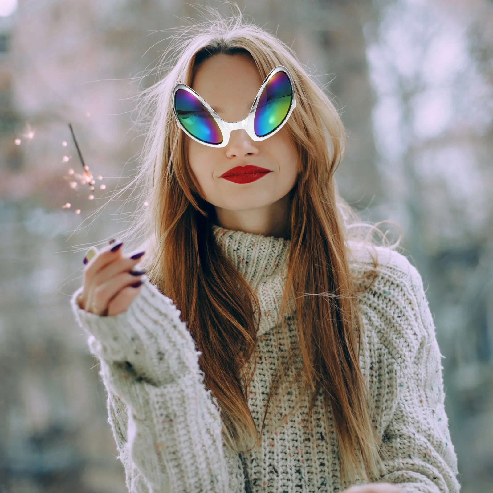 

Alien Sunglasses Stylish Uv Protection For Cosplay Costume Party Photography Prop Funny Eyewear Unisex Accessory