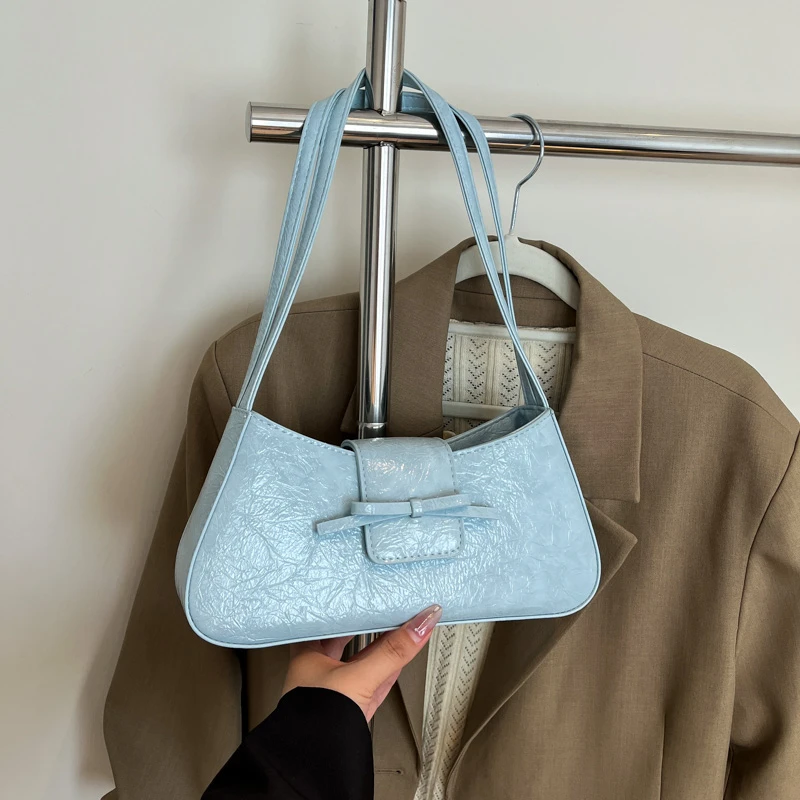 Fashion Designer Female Cute Underarm Bag Young Lady PU Leather Shoulder Tote Bags College Girls Luxury Small Handbag Purse