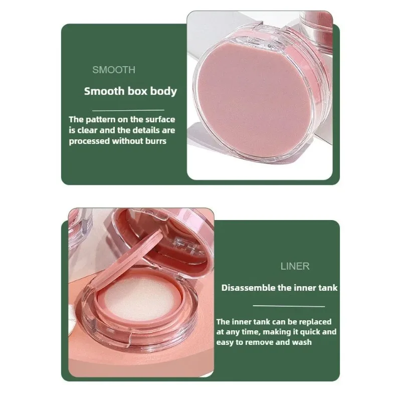Mini almofada de ar fundação diy caixa vazia puff com espelho para bb creme recipiente cosmético com esponja maquiagem ferramenta cuidados com a pele