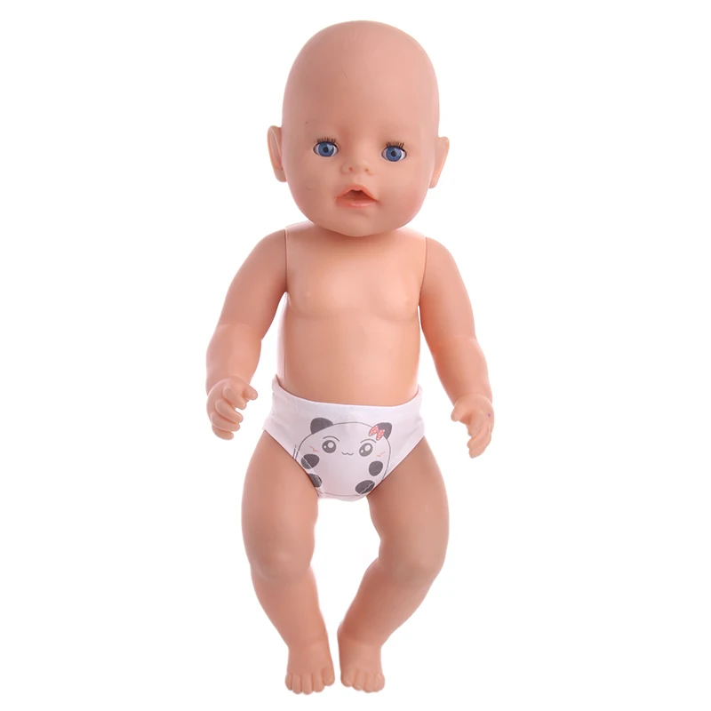 Boneca roupas bibs cuecas fralda bonito calcinha para 43 cm reborn bebê boneca, 16-18 Polegada americano menina bonecas acessórios do bebê menino