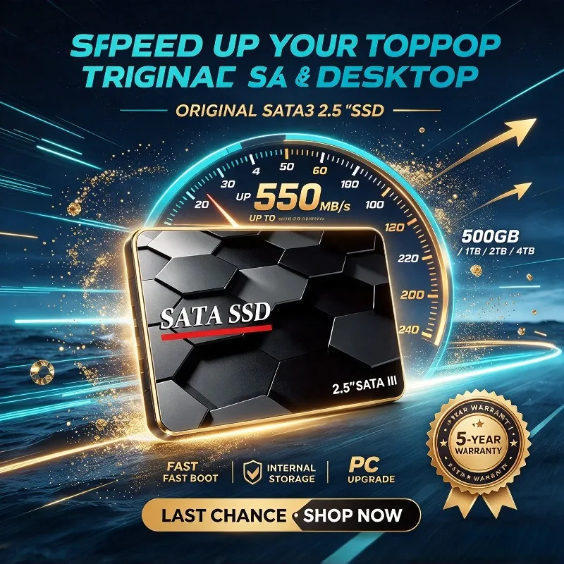 2.5 Inch SATA3 SSD Internal Hard Disk 500GB 4TB High Speed Solid State Drive 1TB 2TB For Laptop Desktop Computer Storage Upgrade