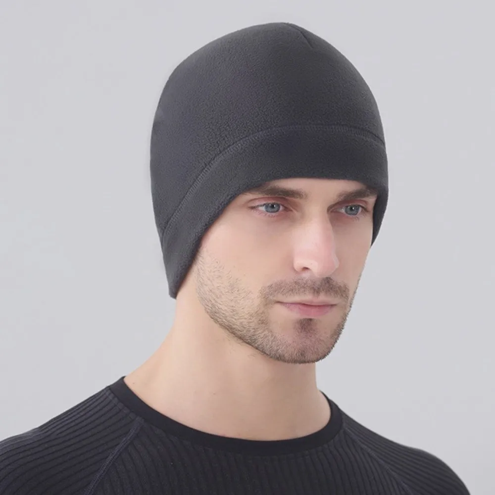 

Polar Fleece Winter Running Hats Solid Color Warmer Running Winter Sport Cap Soft Sweat Absorption Outdoor Warm Hat Running