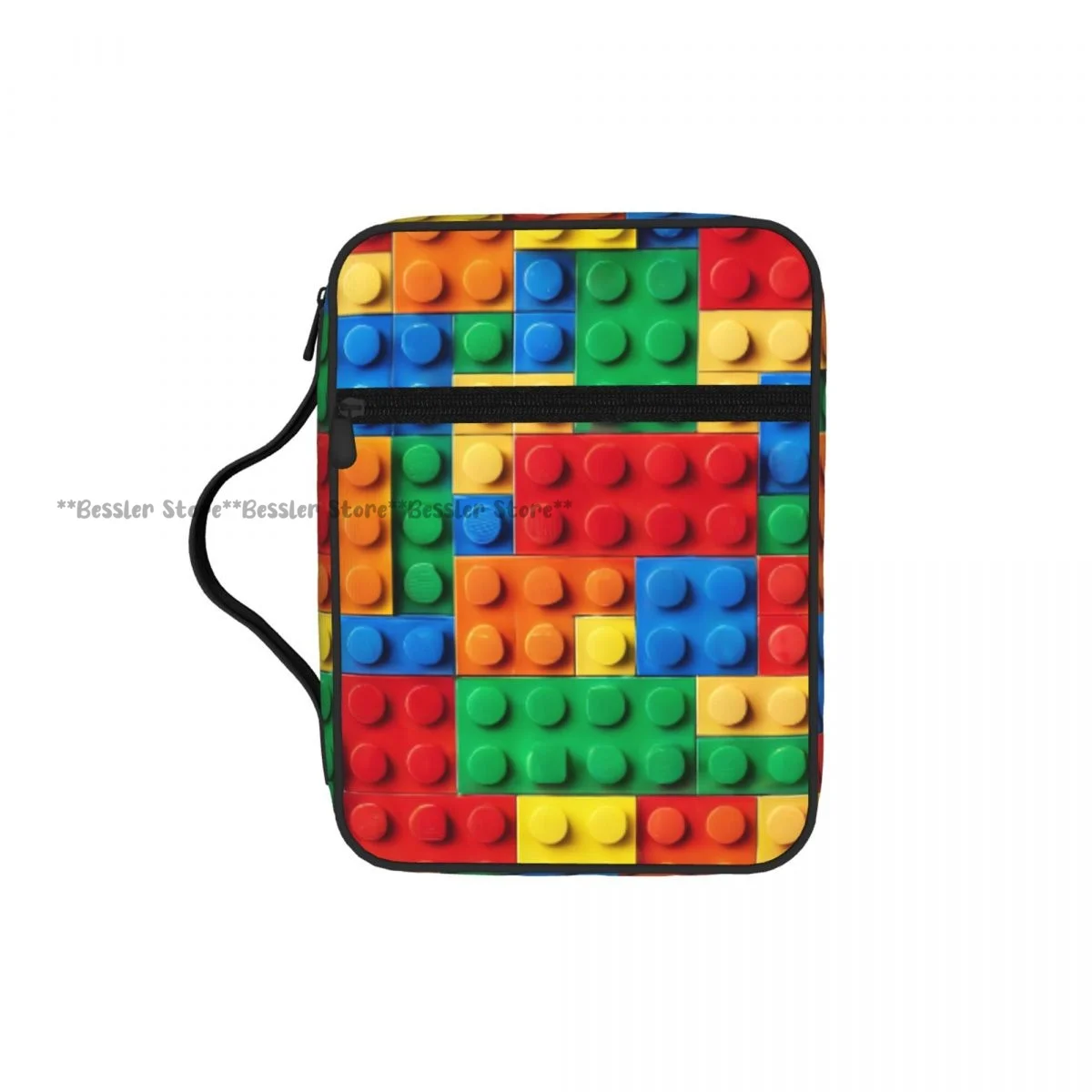 

Bible Book Bag Colorful Building Blocks Bricks Christian Book Organizer Church Travel Bag