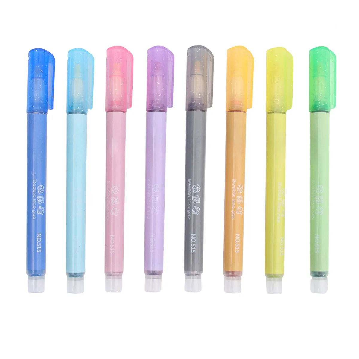 

8pcs 1 Box of Writer Pen Highlighter Pen Outline Pen Stationery Supplies Fluorescent Marker Pens for Students Officer (Colo