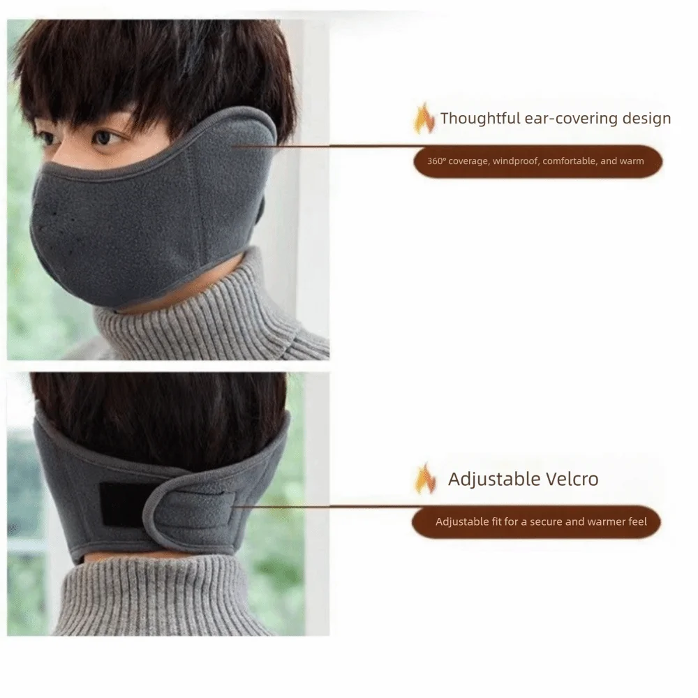 

Comfort Windproof Warm Fleece Mask Reusable Anti Dust Cycling Facemask Thickened Winter Mask Cold Weather