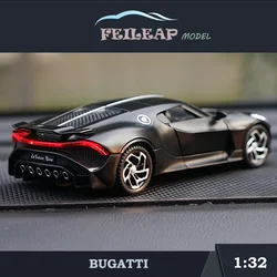 Bugatti-modelo de coche de aleación de noire, escala 1:32, Diecasts y vehículos de juguete, miniatura