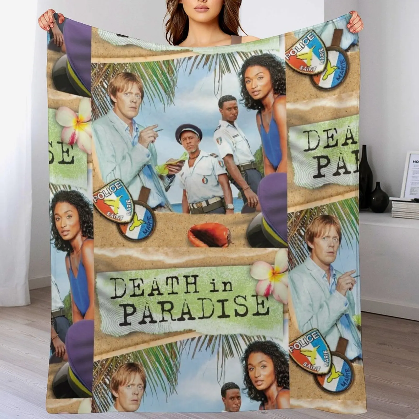 

BBC Death in Paradise Throw Blanket Retros Polar Blankets