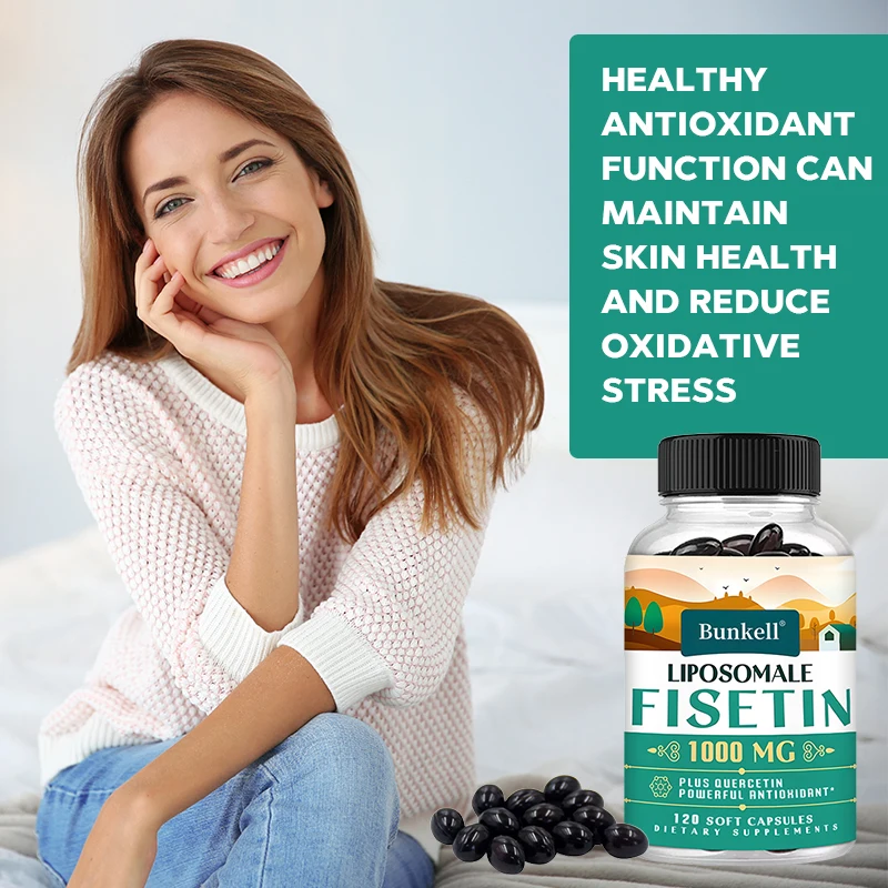 Liposomal Fisetin & Quercetin - High Potency 1200 Mg/Serving Combination Antioxidant Supplement for Optimal Health