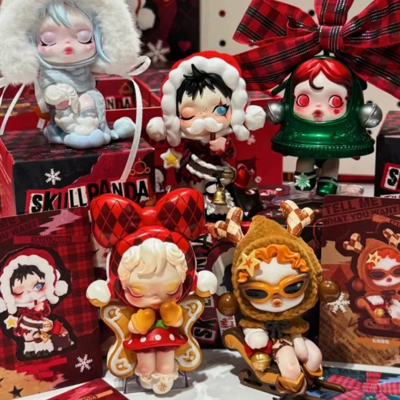 

New Original Skullpanda Tell Me What You Want Series Christmas Limited Edition Figurine Let It Snow Model Cute As I Wish Toy