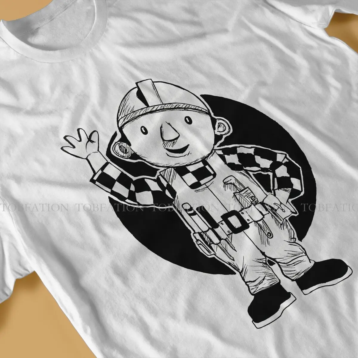 Hello Bob The Builder T Shirt Vintage Alternative Loose O-Neck TShirt Harajuku Men's Clothing image 4