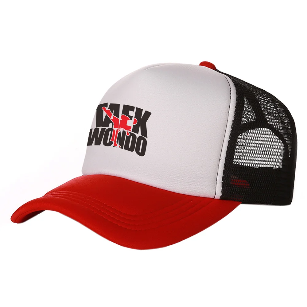 Taekwondo Trucker Caps Men Funny Taekwondo Hat Baseball Cap Cool Summer Unisex Mesh Net Caps MZ-054