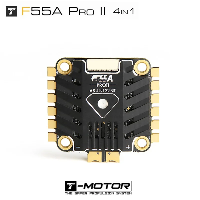 

Новый Т-двигатель F55A Pro II 6S 4 в 1 светодиодный 32bit электрический регулятор скорости ESC для FPV моторов RC гоночный Дрон DIY игрушка