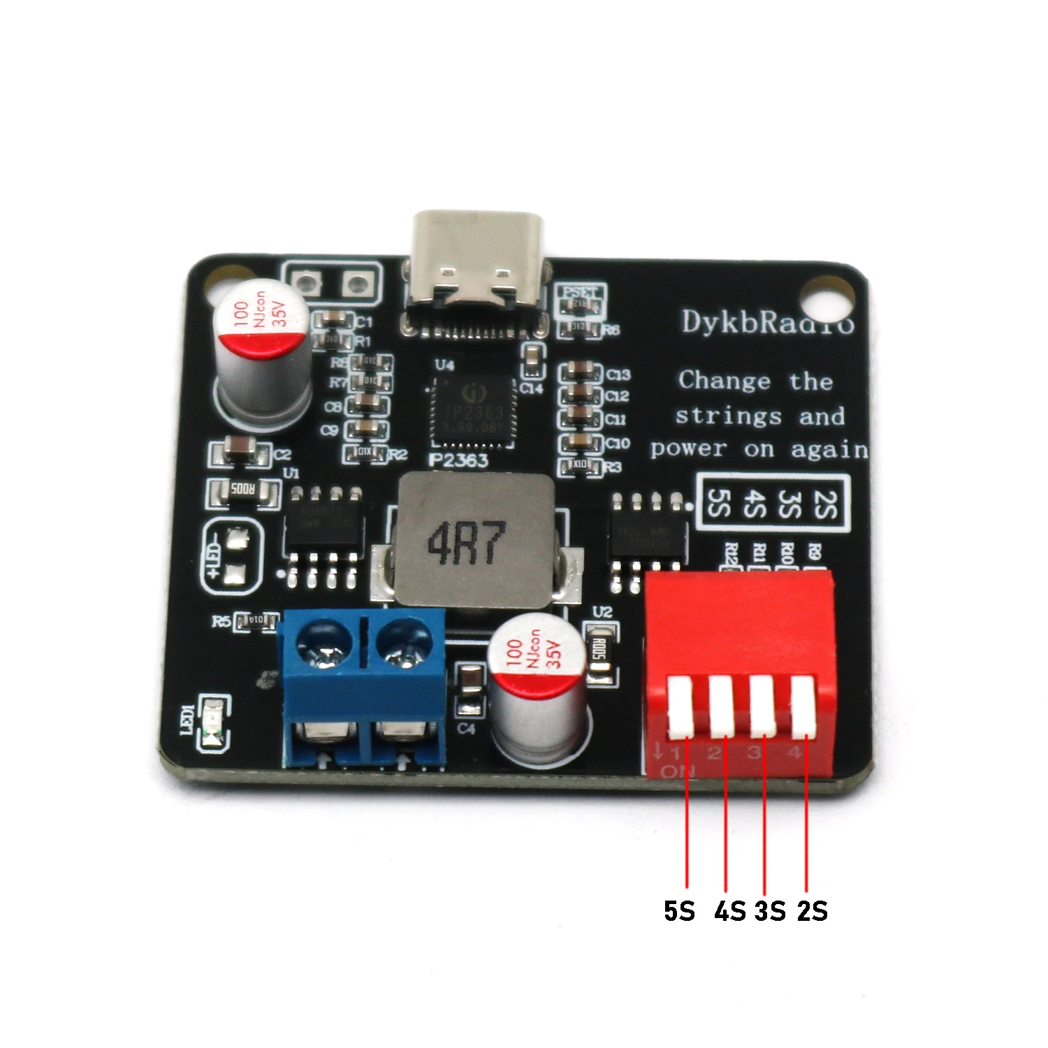 30W 2S 3S 4S 5S Battery Charger Automatic Buck-Boost PD Fast Charging Module 12V Li-ion Lifepo4 Lithium Batteries BMS Charger