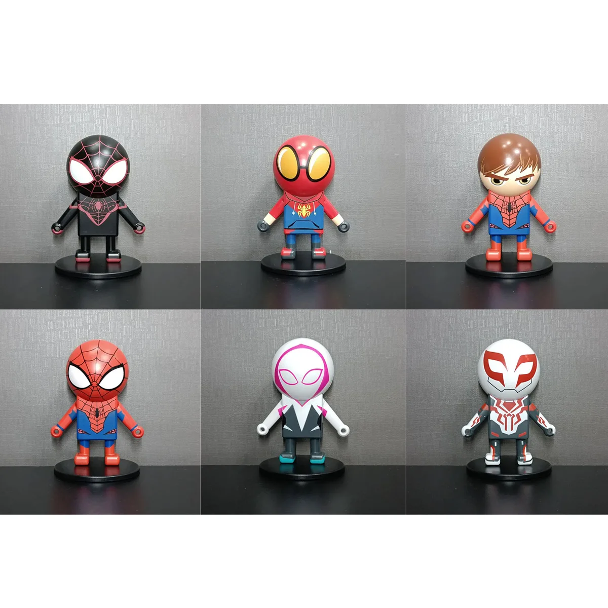 Marvel Spiderman 2099 Wall Walker Toys Peter Parker Spider Man Gwen Kid Arachnid Figure Ornaments Blind Box Boys Girls Gifts