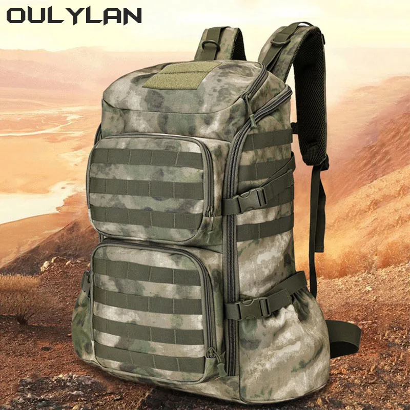 Oulylan Multi functional Travel Backpack Camping Hunting Fishing Knapsack Outdoor Sports for Men Large Capacity Hiking Backpacks