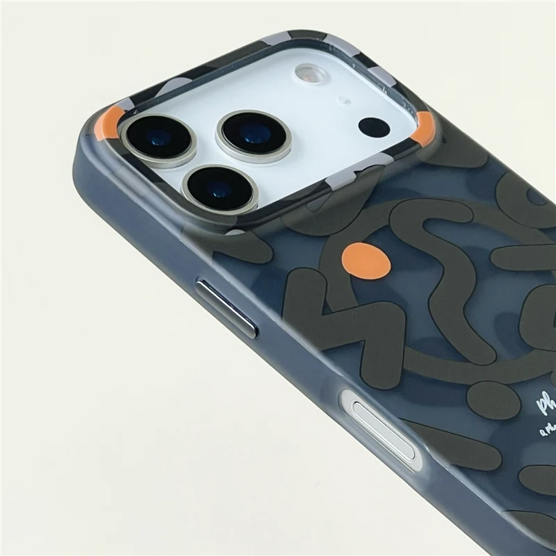 Magnetic MagSafe Case with Graffiti Design for iPhone Models 5