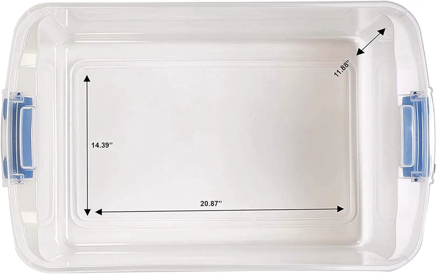 66 Quart Stackable Storage Bins, Organizer Containers with Latching Lids, Clear (2 Pack)