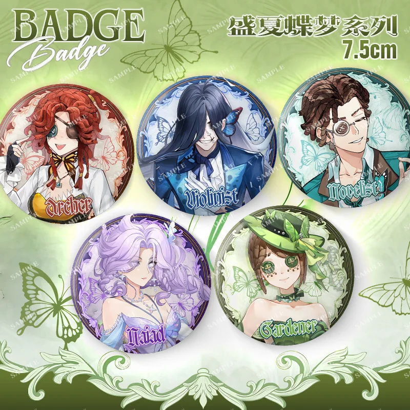 Archer gardener naiad Violinist Anime Badges Pins ‌Identity V Women Brooch Cosplay Fashion Cartoon Brooches for Bag Accessorie