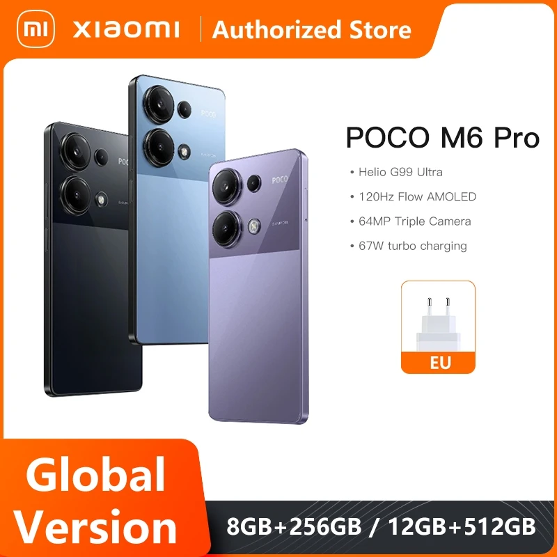 Global Version POCO M6 Pro Cellphone Helio G99 Ultra 6.67