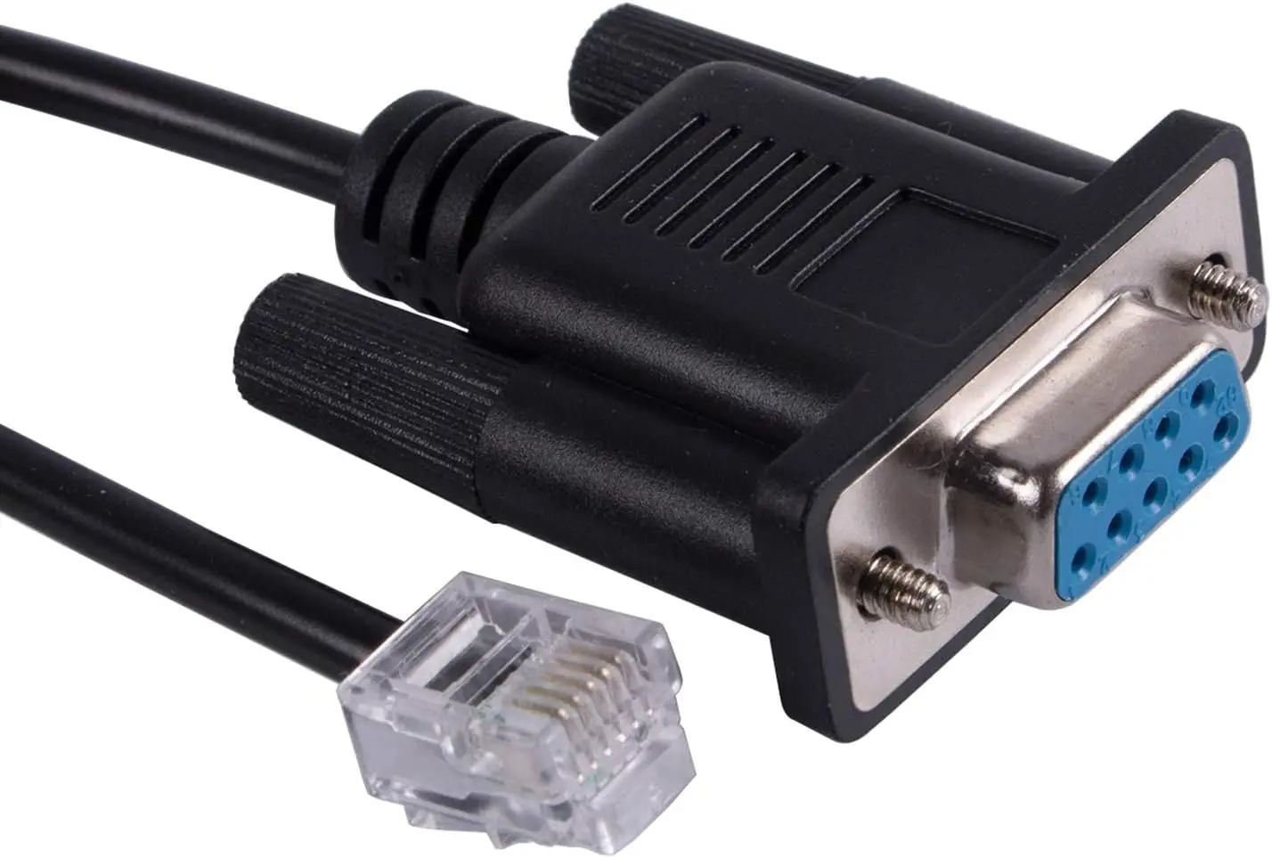 RS232 DB9 Pin Female To RJ11 RJ12 6P6C LAN Serial Console Connection Cable 1.8m