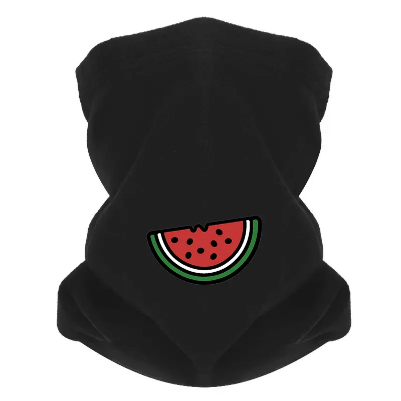 Watermelon slice black seeds red yummy Men Windproof Scarf Mask Neck Gaiter Hat Women cap Headgear Outdoor Keep Warm Winter Mult