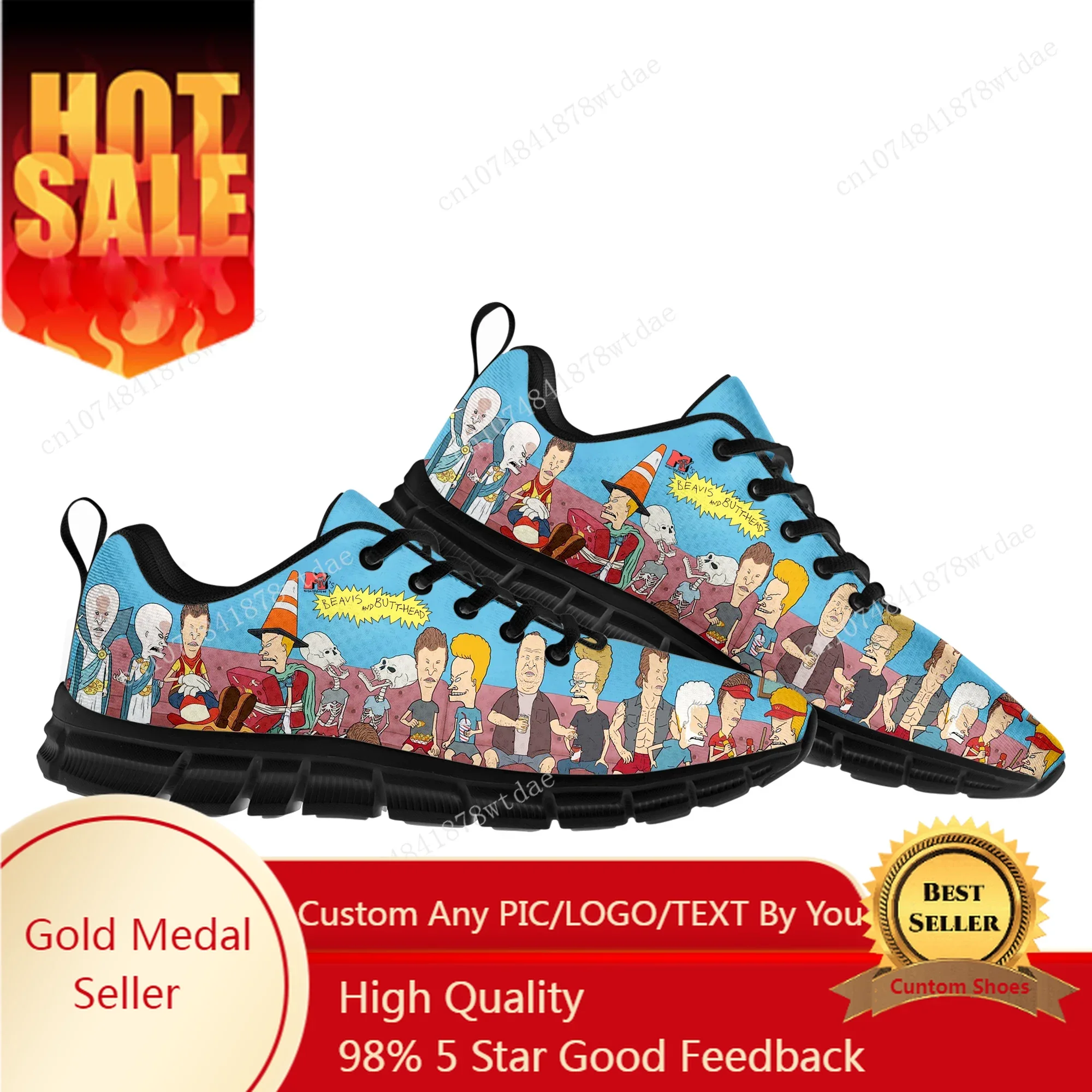 Butthead Butt Head Rock N Roll Sports Shoes Mens Womens Teenager Kids Children Sneakers High Quality Manga Sneaker Custom Shoe